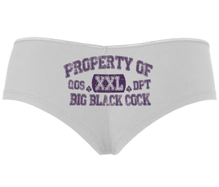 Property Of Big Black Cock - Queen Of Spades - White Boyshort