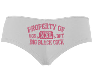 Property Of Big Black Cock - Queen Of Spades - White Boyshort
