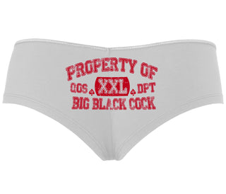 Property Of Big Black Cock - Queen Of Spades - White Boyshort