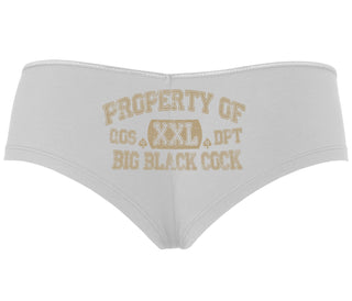 Property Of Big Black Cock - Queen Of Spades - White Boyshort