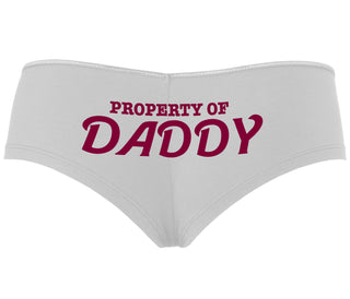 Property Of Daddy - White Boyshort