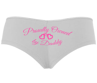 Proudly Owned By Daddy - White Boyshort