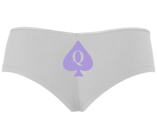 Queen Of Spades Logo - White Boyshort