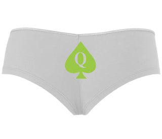 Queen Of Spades Logo - White Boyshort