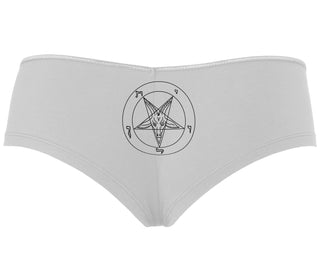 Sigil Of Baphomet - Church of Satan - White Boyshort