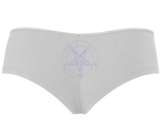 Sigil Of Baphomet - Church of Satan - White Boyshort