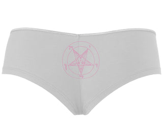 Sigil Of Baphomet - Church of Satan - White Boyshort