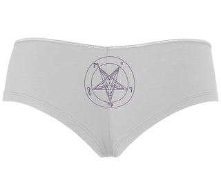 Sigil Of Baphomet - Church of Satan - White Boyshort