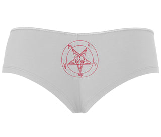Sigil Of Baphomet - Church of Satan - White Boyshort