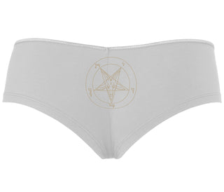 Sigil Of Baphomet - Church of Satan - White Boyshort