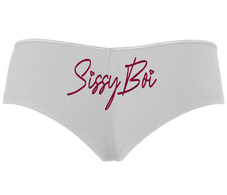 Sissy Boi - White Boyshort