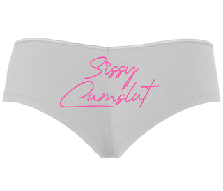 Sissy Cumslut - White Boyshort