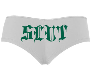 Slut - Goth Look - White Boyshort