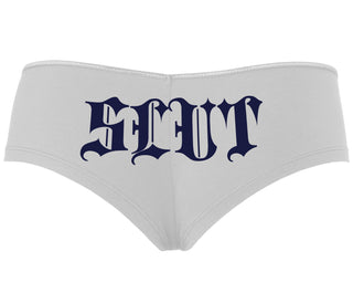 Slut - Goth Look - White Boyshort