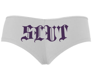 Slut - Goth Look - White Boyshort