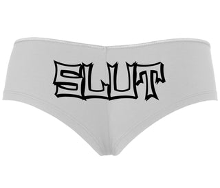 Slut - White Boyshort
