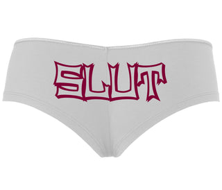 Slut - White Boyshort
