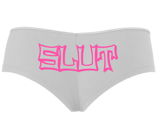 Slut - White Boyshort