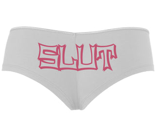 Slut - White Boyshort