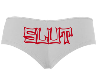 Slut - White Boyshort