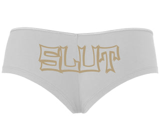 Slut - White Boyshort
