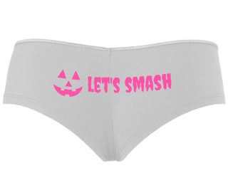 Let's Smash Pumpkins - White Boyshort