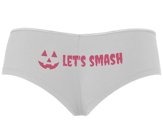 Let's Smash Pumpkins - White Boyshort