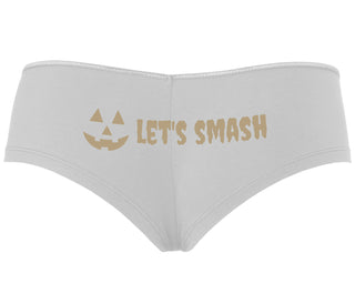 Let's Smash Pumpkins - White Boyshort