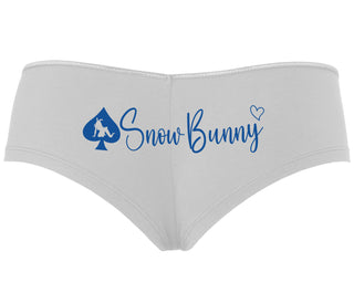 Snow Bunny - Queen of Spades - White Boyshort