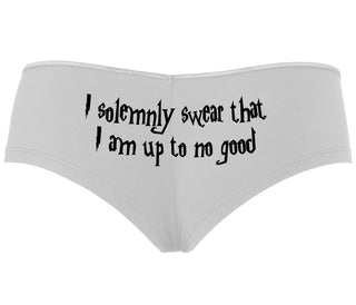 I Solemnly Swear I Am Up To No Good - White Boyshort