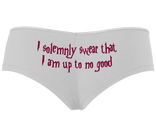 I Solemnly Swear I Am Up To No Good - White Boyshort