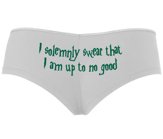 I Solemnly Swear I Am Up To No Good - White Boyshort