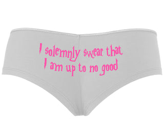 I Solemnly Swear I Am Up To No Good - White Boyshort