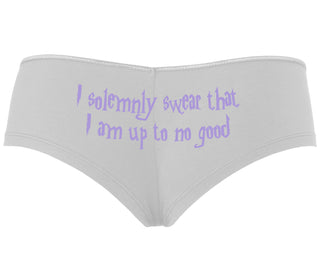 I Solemnly Swear I Am Up To No Good - White Boyshort