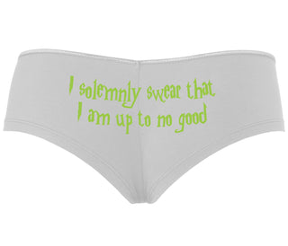 I Solemnly Swear I Am Up To No Good - White Boyshort