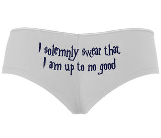 I Solemnly Swear I Am Up To No Good - White Boyshort