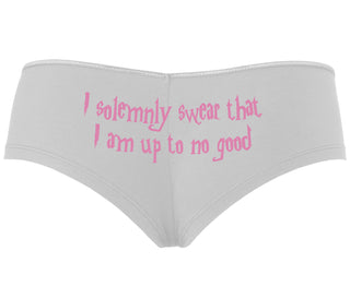 I Solemnly Swear I Am Up To No Good - White Boyshort