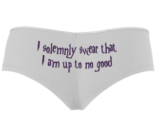 I Solemnly Swear I Am Up To No Good - White Boyshort