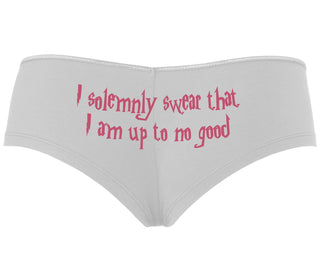 I Solemnly Swear I Am Up To No Good - White Boyshort
