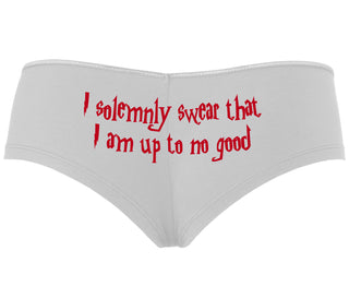 I Solemnly Swear I Am Up To No Good - White Boyshort