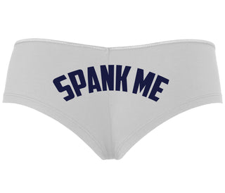 Spank Me - Bold Design - White Boyshort