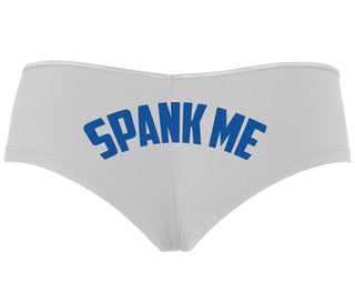 Spank Me - Bold Design - White Boyshort