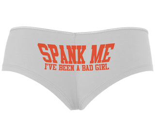 Spank Me I've Been A Bad Girl - White Boyshort