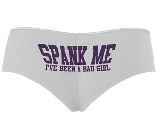 Spank Me I've Been A Bad Girl - White Boyshort