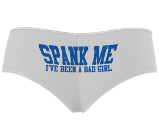 Spank Me I've Been A Bad Girl - White Boyshort