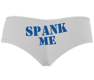 Spank Me. Stencil Design - White Boyshort