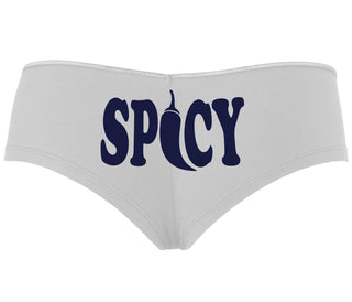 Spicy - Cute Pepper Logo - White Boyshort