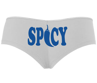Spicy - Cute Pepper Logo - White Boyshort