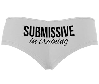 Submissive In Training - White Boyshort