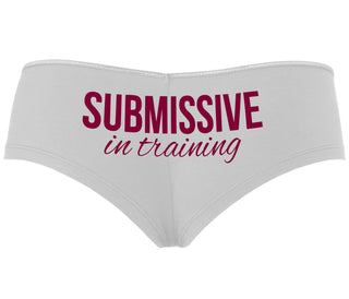 Submissive In Training - White Boyshort